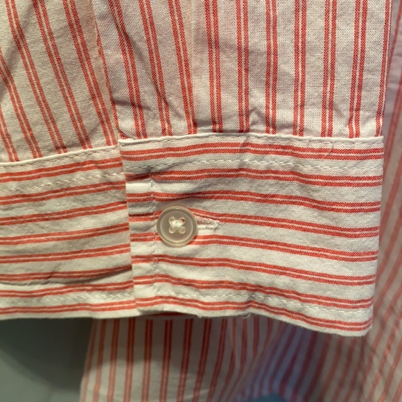ST. JOHN’S BAY RED/WHITE STRIPED SHIRT SZ XLT - Picture 5 of 13